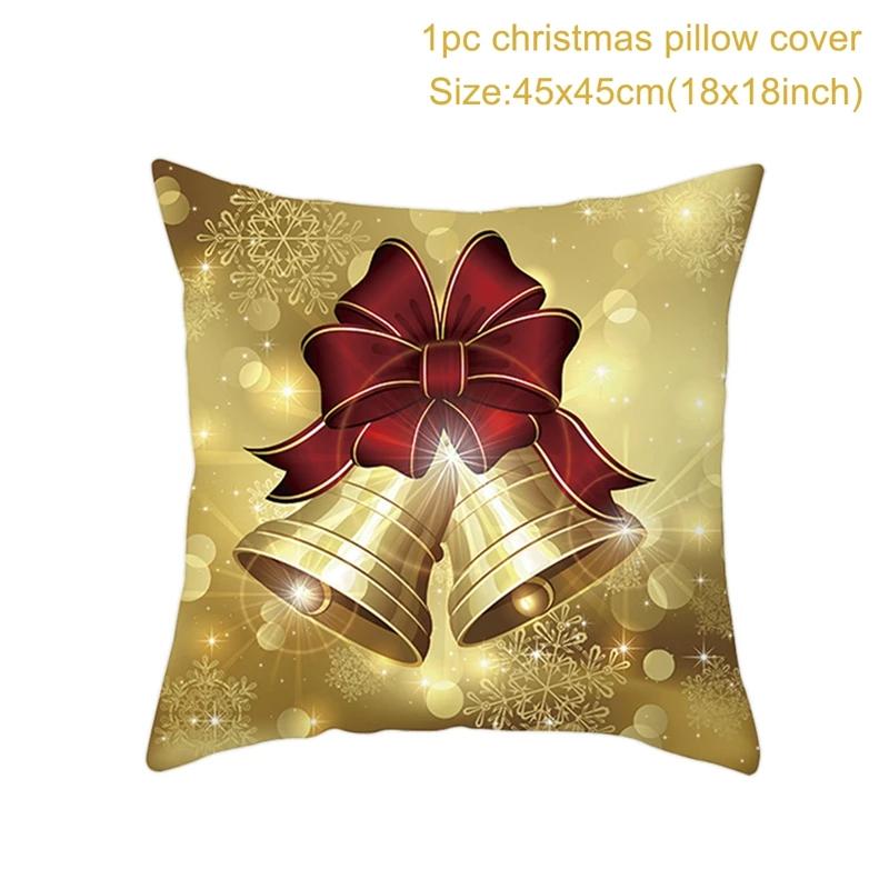 Christmas Cushion Cover Merry Christmas Decorations for Home 2026 Christmas Ornament Navidad Noel Xmas Gifts Happy New Year 2026