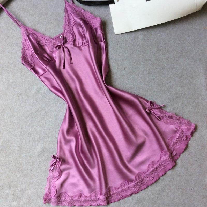 Satin Suspender Dress Pajamas Women Summer French Vintage Elegant Classic Basic Casual Mini Dress Homewear Chic