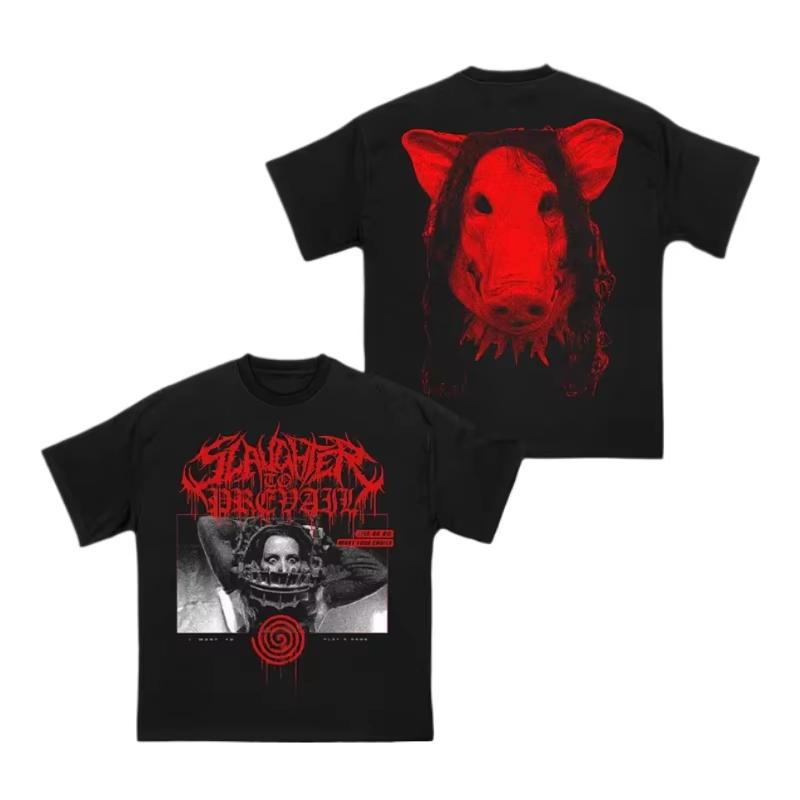 Mental SLAUGHTER TO PREVAIL T-shirt Mens Women Russia Rock Short Sleeve Tshirt Graphic Tee-shirt Oversize Streetwear Shirts