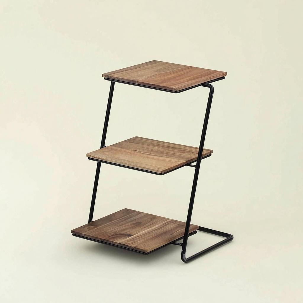 Dessert Stand with Wooden Shelves Decorative 3 Tier Cake Space Saving Platter for Party