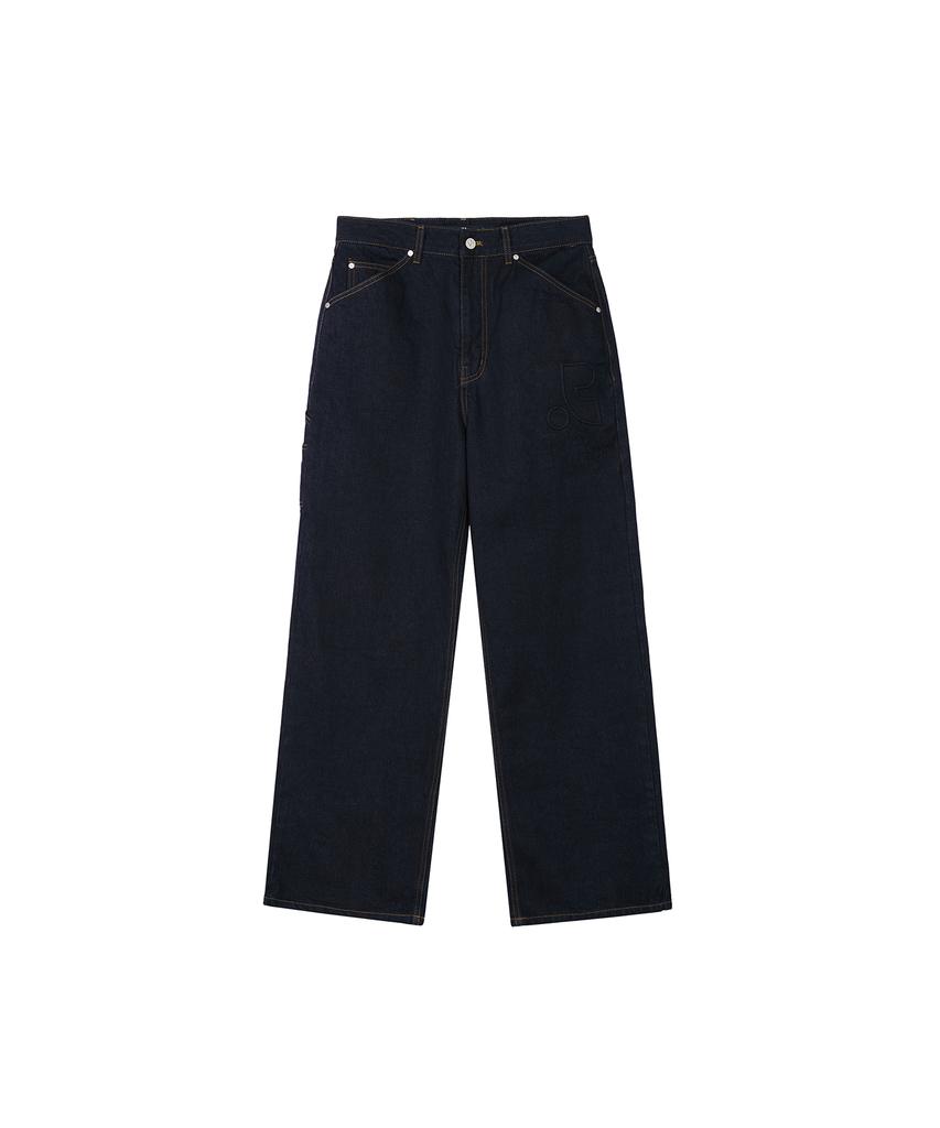 Rest And Recreation Logo Ambo Denim Pants - Indigo Blue