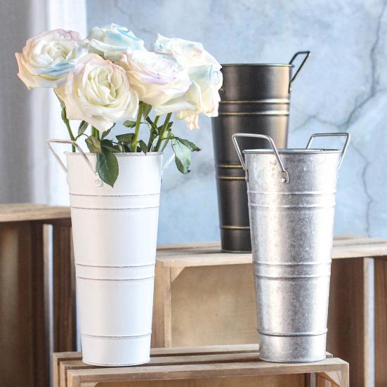 Decorative Umbrella Stand Retro Style Iron Art Flower Bucket Multipurpose Indoor Umbrellas Canes Organizer Entryway Organizer