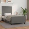 VidaXL Bed Frame with Headboard Grey 100x200 Cm Faux Leather3125437