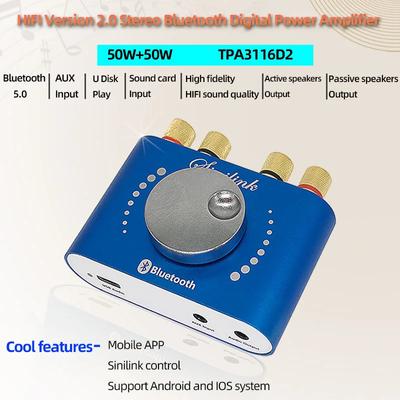 Mini Amplificador de Potência 200W*2 Classe D HiFi Estéreo 12V/24V Amplificador de Áudio Digital Amplificadores de Som HiFi Amplificador de Alto-falante de Carro Doméstico
