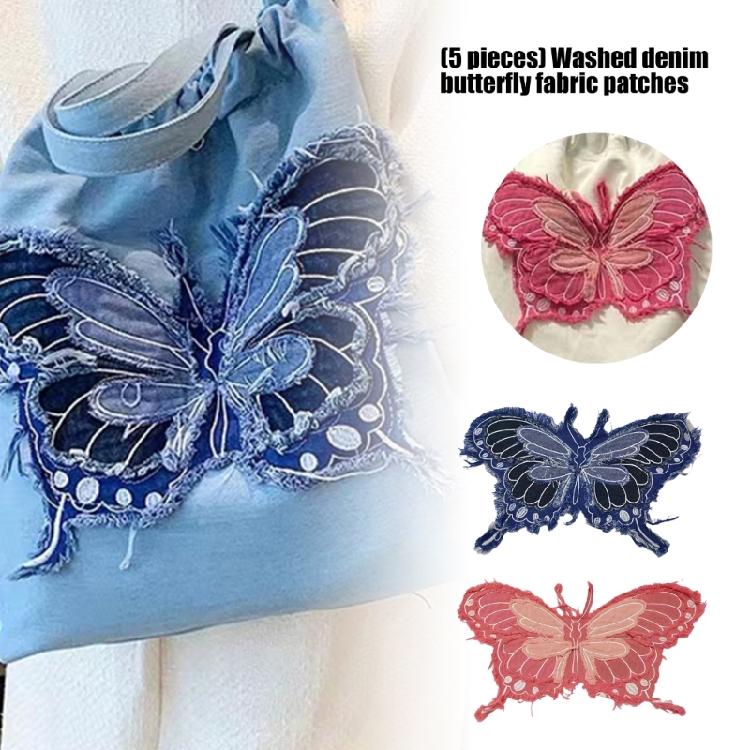 Multipurpose Wash Resistant Butterfly Applique For Sewing Onto Jackets And Home Textiles