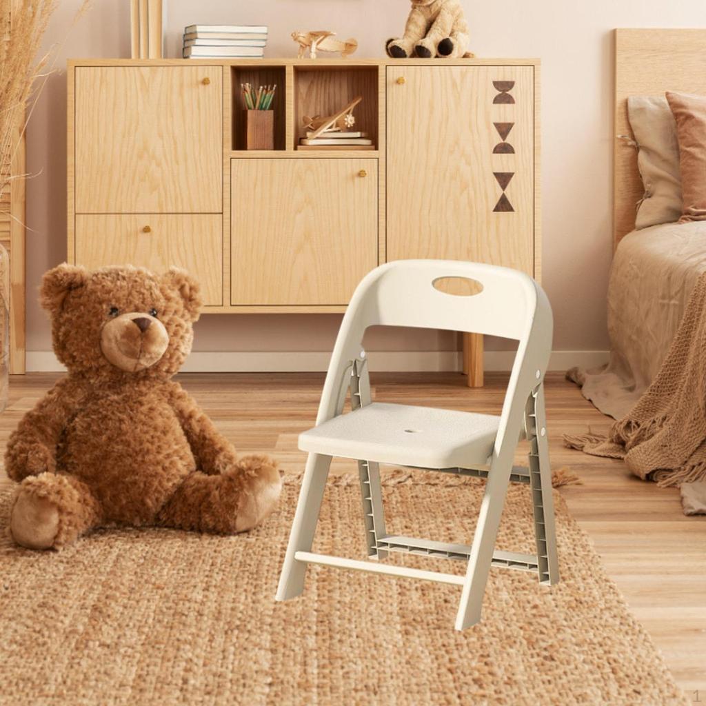 Kids Chair Child Seat Study Anti Slip Lightweight School Stack Folding for Nursery Home