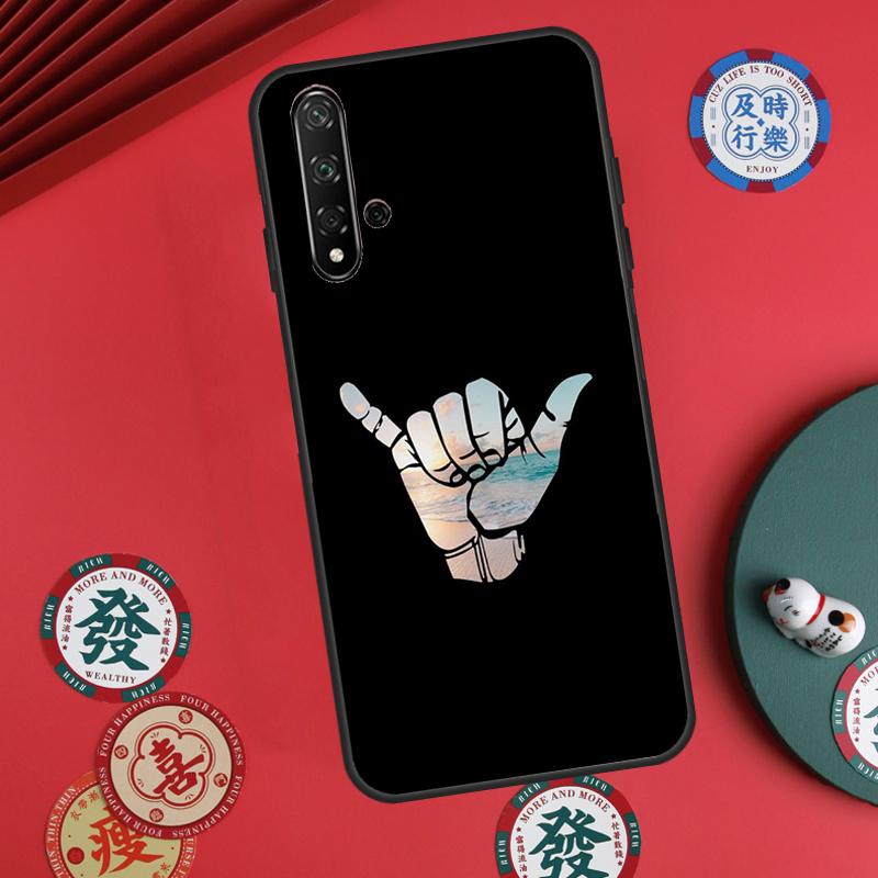 Surfer Surf Hang Loose Shaka For Huawei Nova 11 Pro 9 10 SE Y60 Y70 Y90 Y61 Y91 Y72 Y73 12i 11i 8i P20 P30 P40 Lite Case