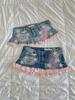 2026 Punk Streetwear Star Print Denim Collage Skirt