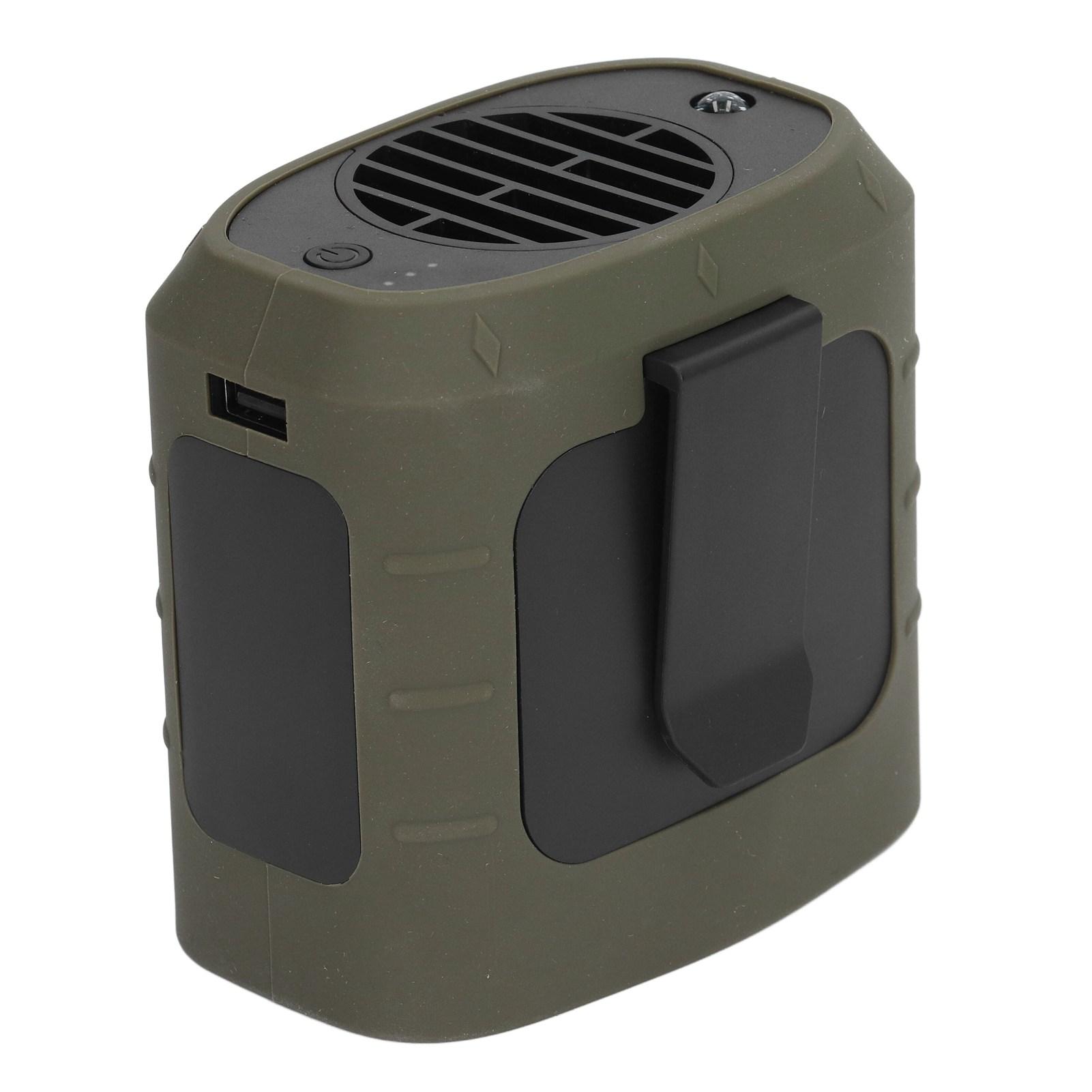 

Портативный мини-вентилятор на поясе с питанием от аккумулятора 8000 мАч, носимый вентилятор с 3 скоростями, мощный поток воздуха, USB зелёный