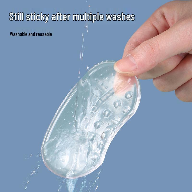 Invisible Silicone Heel Stickers: Anti-Rubbing & Anti-Dropping Solution for Women's High Heels and Sandals - Convert Large to Smaller Fit.