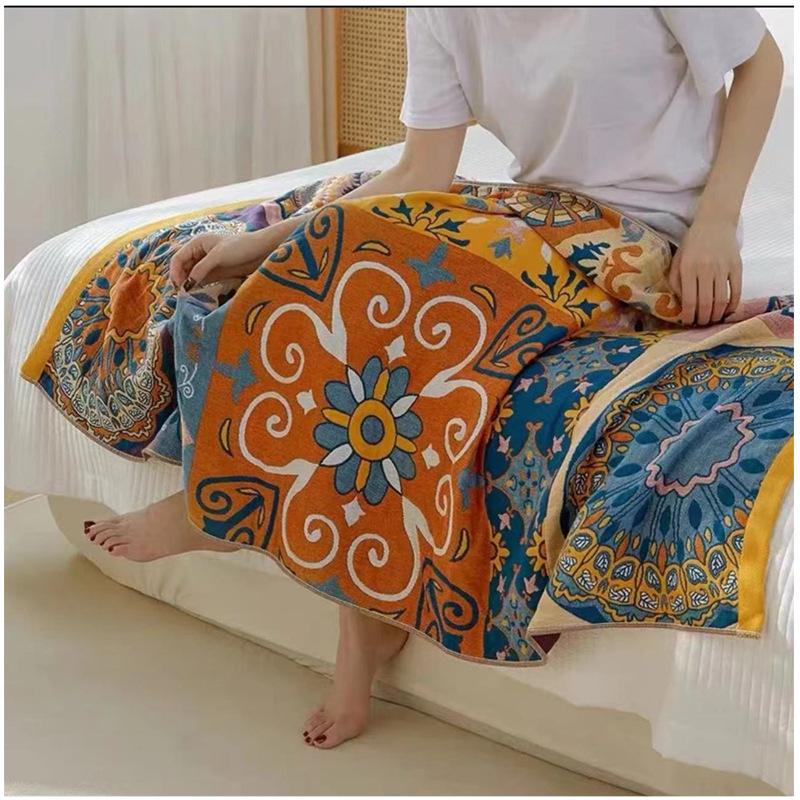 Pure Cotton Gauze Bath Towel Adult Men And Women Plus 80/160 Dirt-Resistant And Water-Absorbing Soft Cotton Quick-Drying Gauze Bath Towel