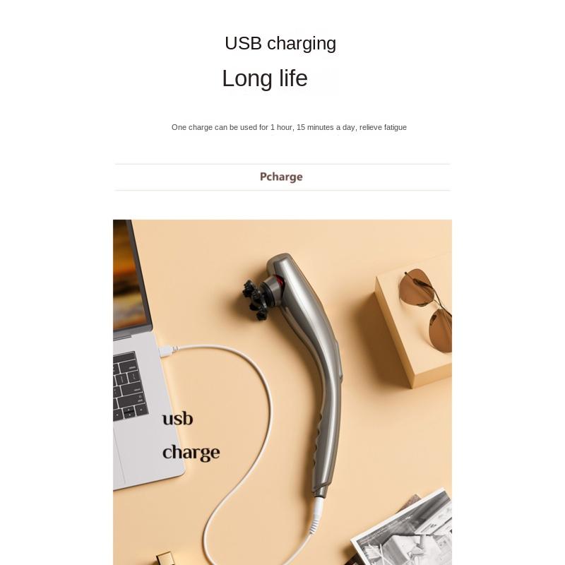 Massage Stick Handheld Electric Beating Shoulder Cervical Spine Waist Back Meridian Vibration Massager