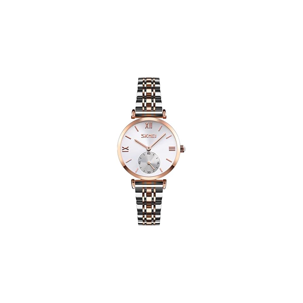 Elegant Women s Classic Analog Quartz Watch Slim Waterproof Stainless Steel Silver
