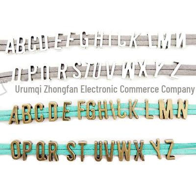 26 English/Arabic Letter Beads - 11MM DIY Jewelry Accessories, 2 Colors, Flat Hole