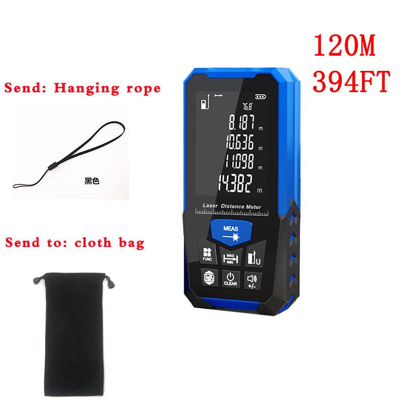 Laser Rangefinder Tape Measure Tool Distance Meter With Angle Function Bicolor Soft Adhesive  Measuring Distance 50/100 M