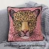 Double Sided Pink Leopard Print Soft Throw Pillow Cover For Bed Sofa And Lounge Chair Home Decoration