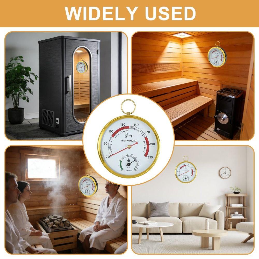 2-in-1 Sauna Thermometer Hygrometer Hängendes Design Doppelte Anzeige Fahrenheit Thermometer Hohe Temperaturbeständigkeit Tragbar