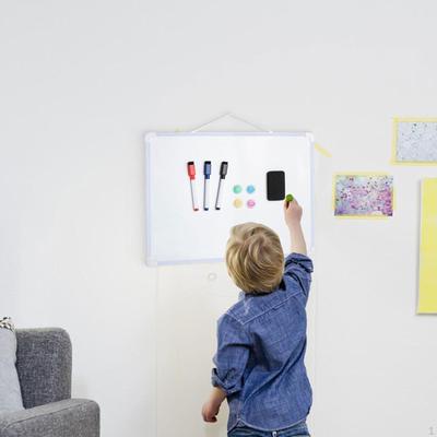 Whiteboard, Whiteboard mit 3 Markern und 1 Radiergummi, Wandhängende Nachrichtentafel für Zuhause