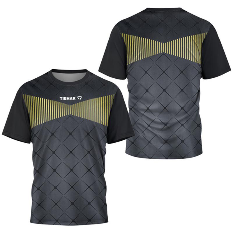 Fashion Men s T-shirt Outdoor Sports Table Tennis Short Sleeved Top Lightweight And Breathable Quick Drying Men s Tennis T-shirt XXS
