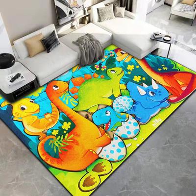 Roztomilý kreslený malý dinosaurus potištěný koberec na podlaze Koberce do obývacího pokoje Koberce do ložnice Koberec pro děti Přizpůsobitelné