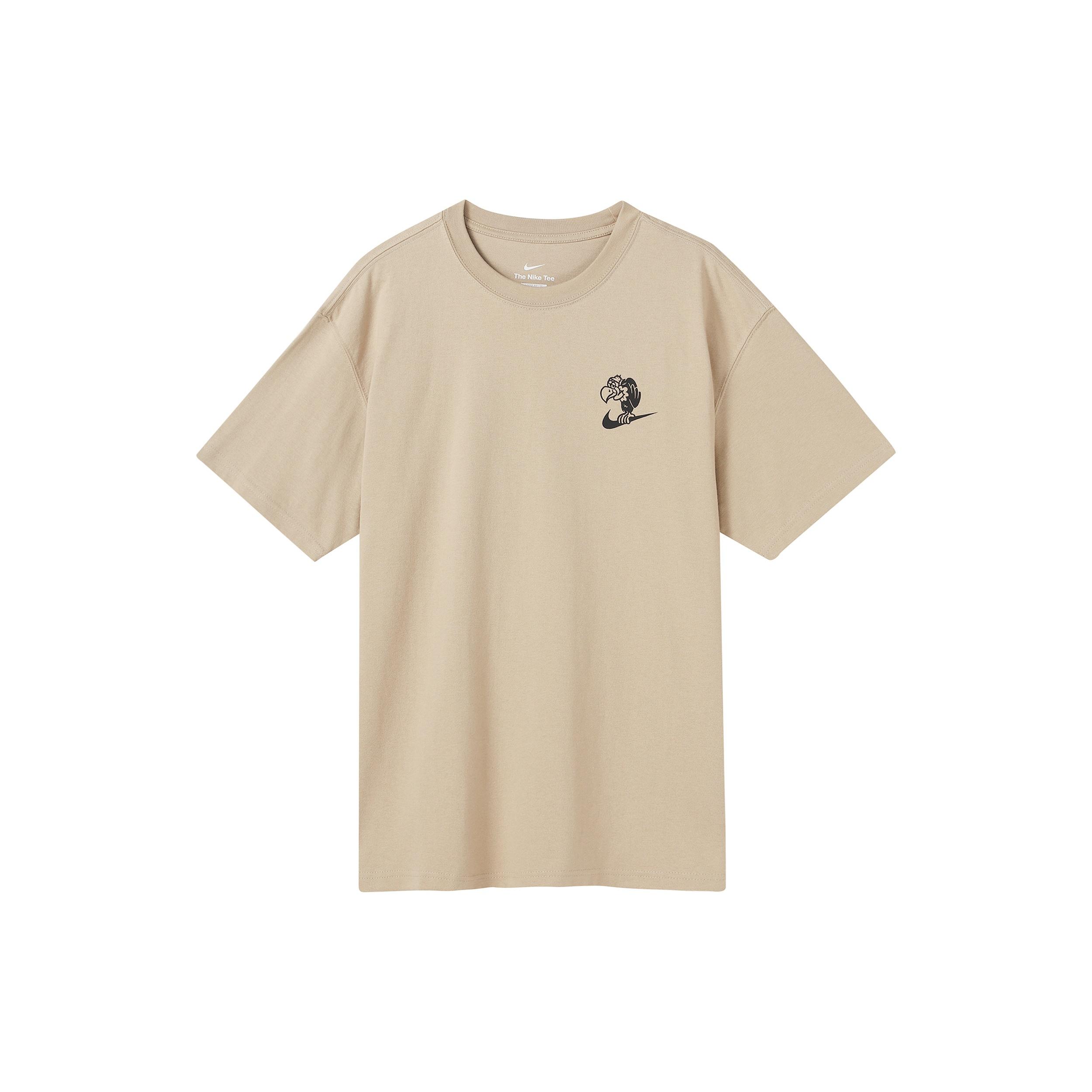Men s Nike Cartoon Pattern Printing Casual Round Neck Short Sleeve Beige T-Shirt DR8915-250 XXL