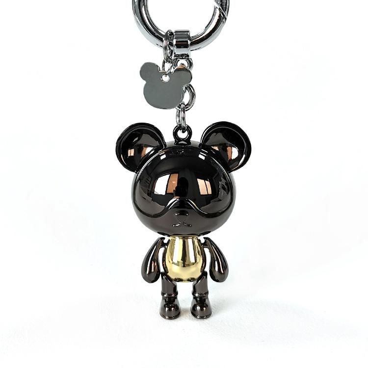 

Чудовий набір брелоків для пар із космічним ведмедем, милий брелок-підвіска з ведмедем для чоловіків та жінок, мультяшний брелок для автомобіля та ключів