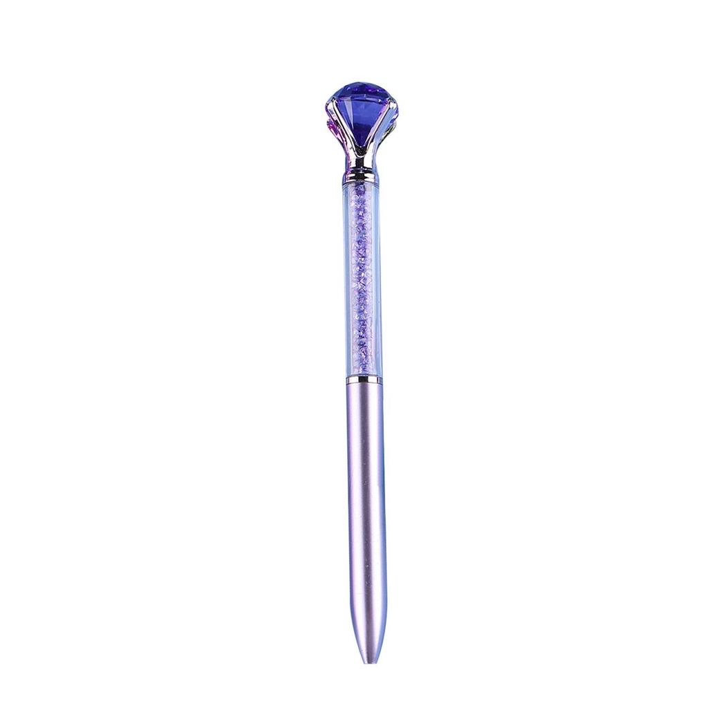 Imitation Metal Crystal Gem Glitter Pen with Large Diamond Bead