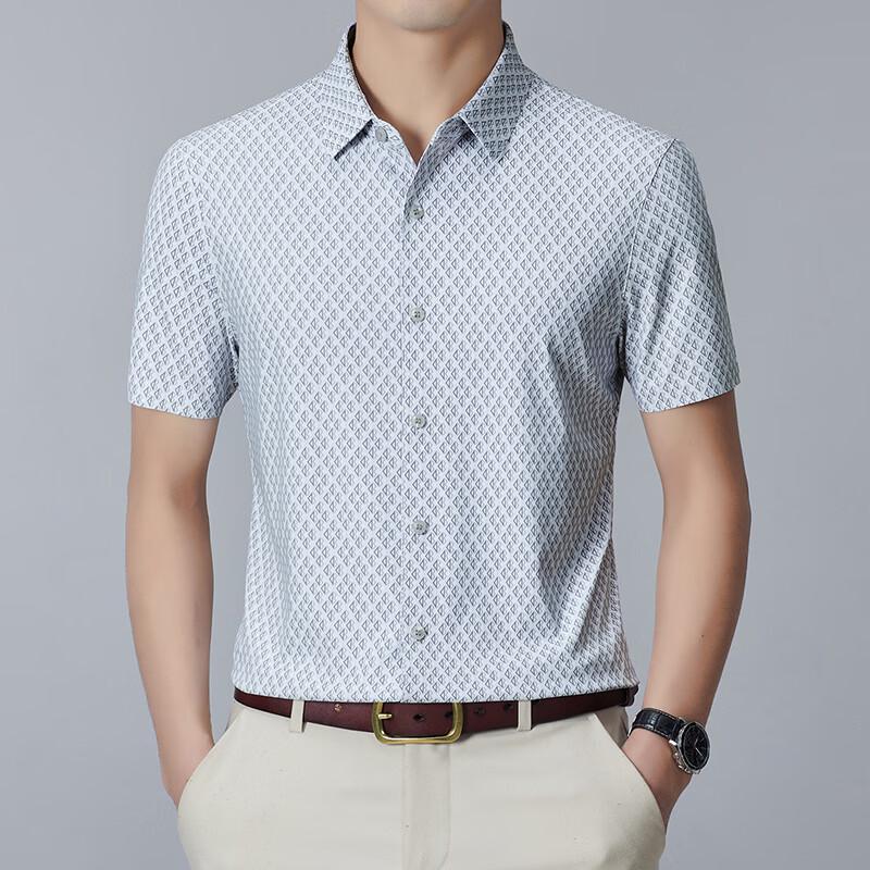 Firstview Men s Digital Print Short Sleeve Shirt 58