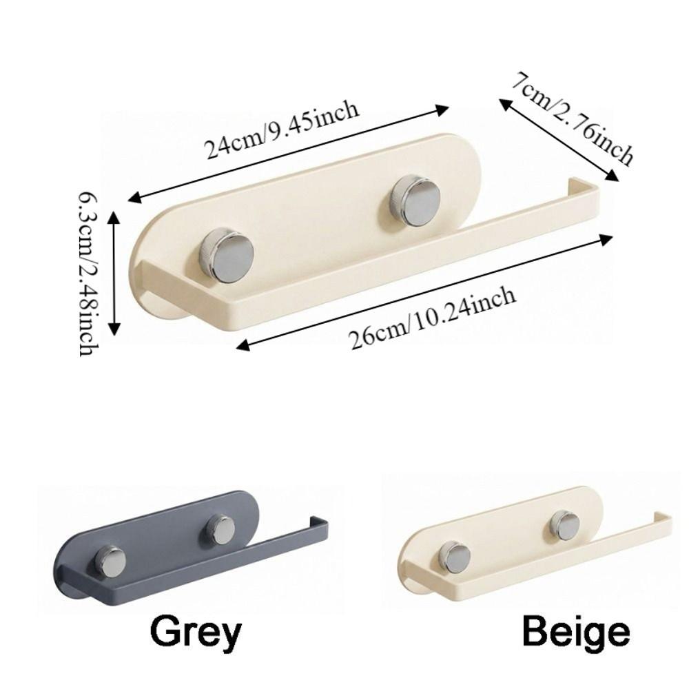 Carbon Steel Suction Cup Tissue Hanger Wall Mounted No-Drill Cling Film Storage Rack Space Saving Paper Towel Holder Toilet