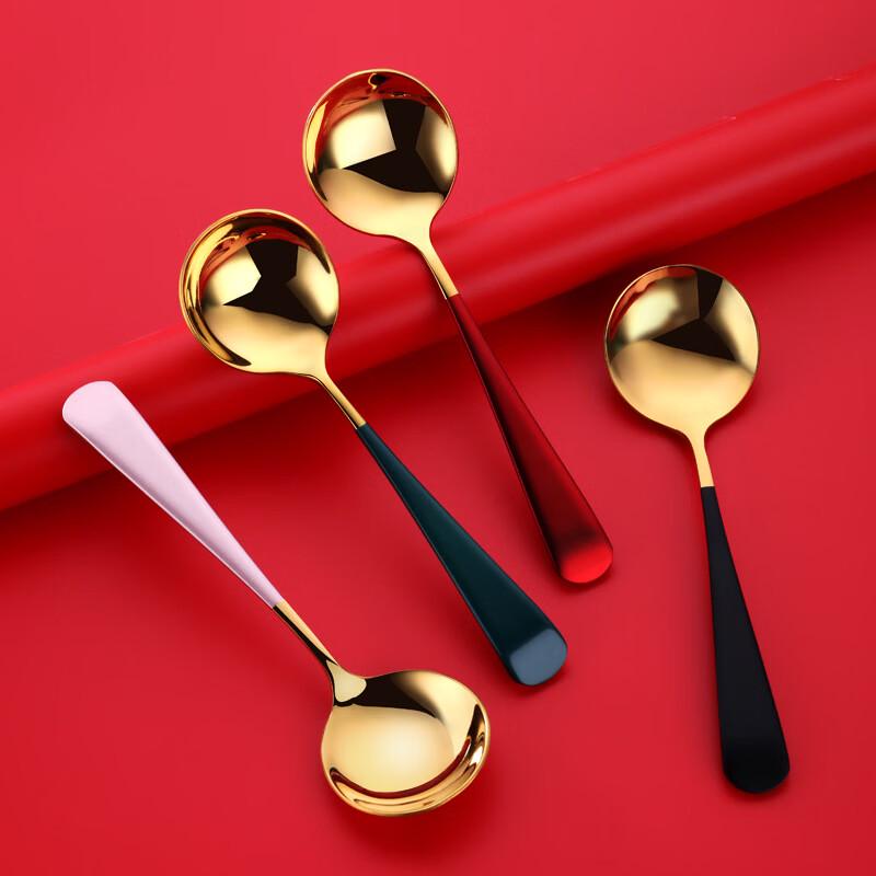 Nordic Style Creative Round Head Dessert & Soup Spoons