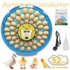 60W 52 Pcs Egg Incubator Hatching Chicks Fully Automatic Poultry Hatching Machine