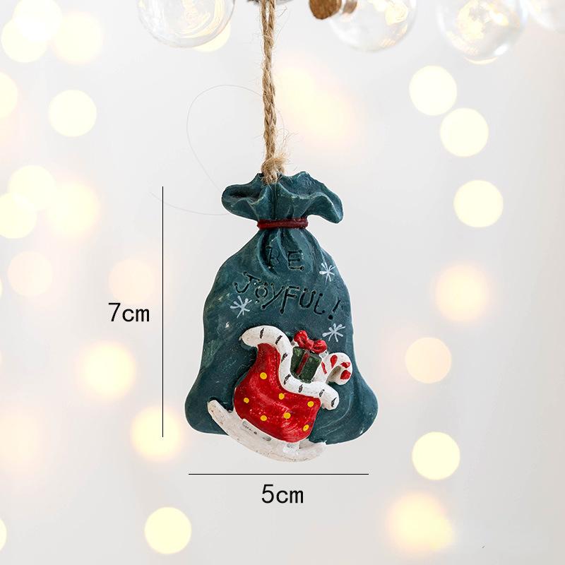 Christmas Resin Tree Decorations Santa Snowman Angel Pendant Ornament DIY Kids Toys Noel Navidad Kerst 2025
