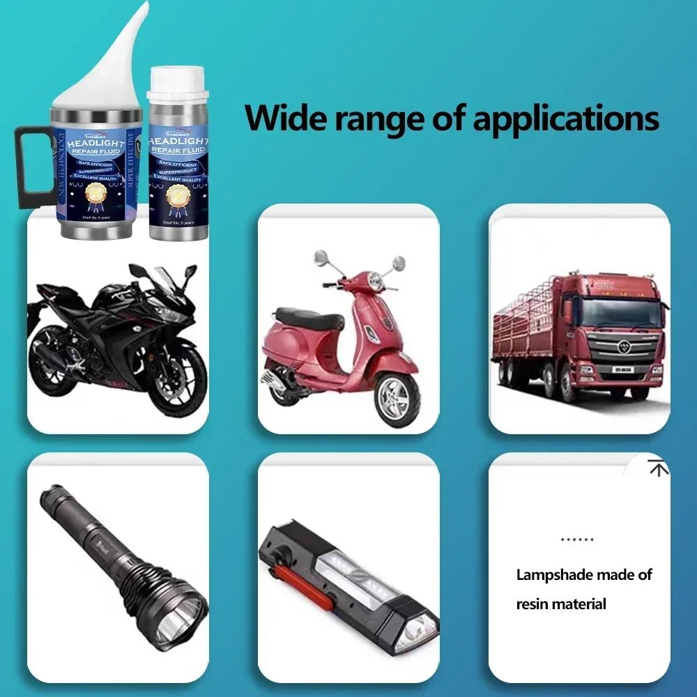 Kit de polimento para renovação de faróis de carro Kit de restauração de faróis Ferramenta de cuidados automotivos de oficina Evaporador de polímero líquido de 800ML
