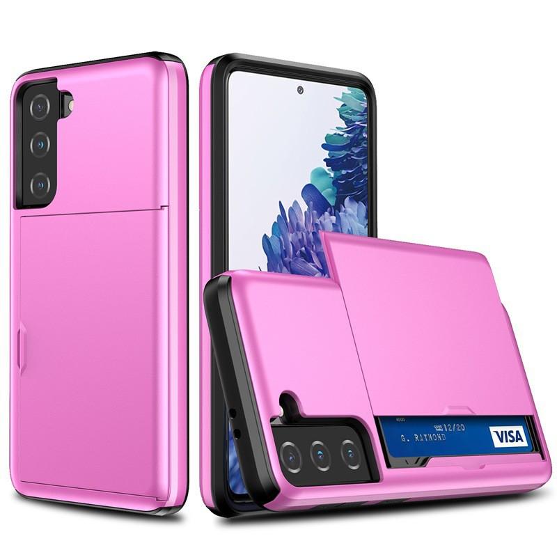 Suitable S24FE Phone Case S21 Two-in-one Slide Card Wallet Note20 Drop Resistance Protective Cover S23