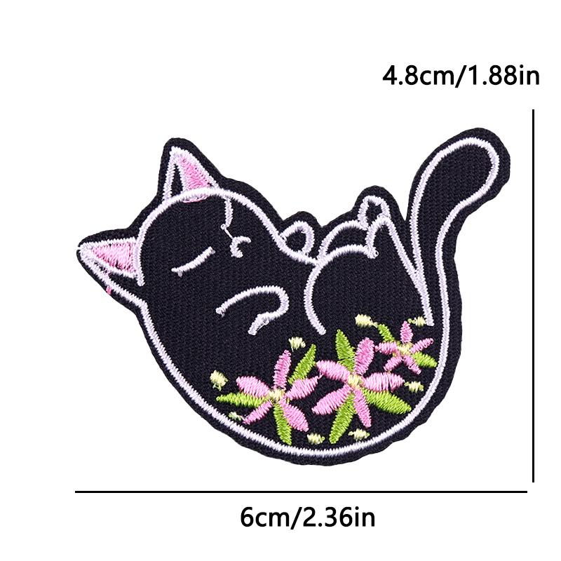 Cute Cat Duck Animal Cartoon Iron On Embroidery Patch for Kids Clothing Backpack Jacket School Bag Kawaii Design Decoration