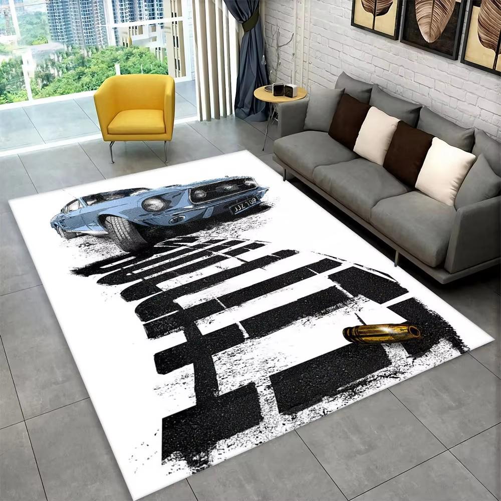 Racing Sports Car Area Rug Large,Carpet Rug for Home Living Room Bedroom Sofa Doormat Decor,Kid Paly Kitchen Non-slip Floor Mat