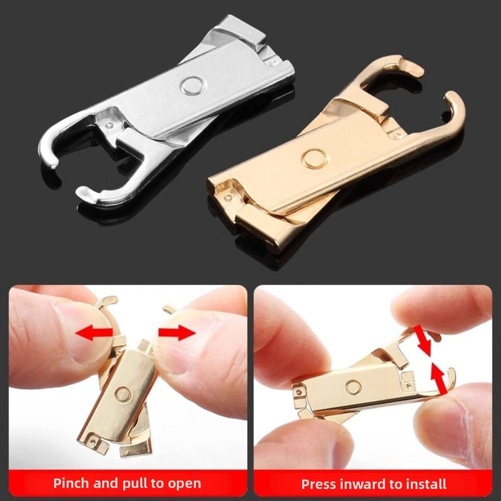 6Pcs Universal Zipper Pull Detachable Metal Zipper Tab Slider Pullers Replacement Practical Zipper Head Puller Backpack