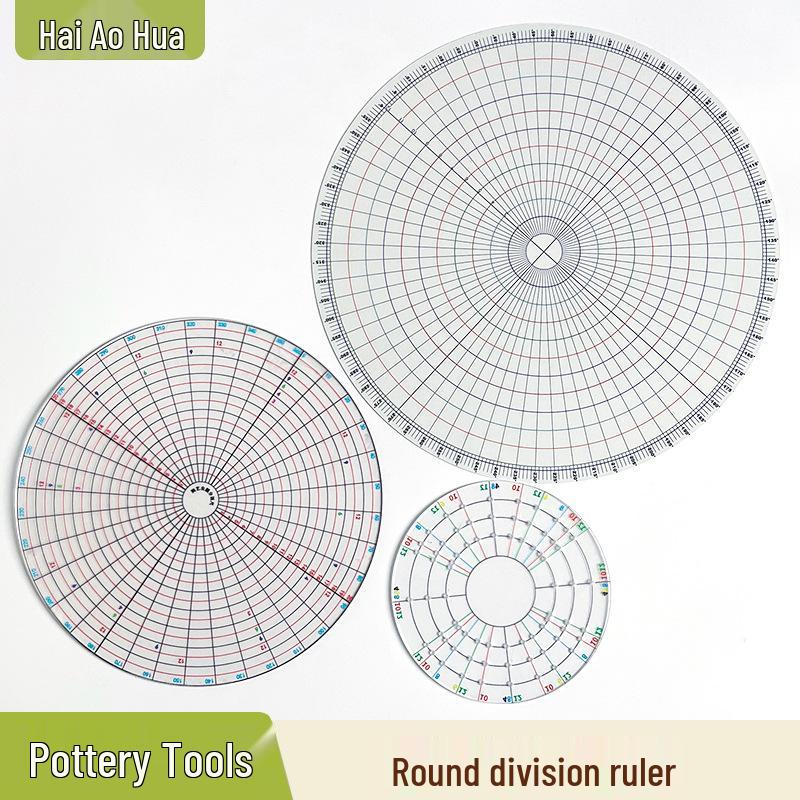Transparent Acrylic Circular Clay Divider Tool with Precise Scale for Equal Cutting and Drawing Circles