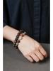 Phu Son Red Soil Agarwood Bracelet: Vietnamese Ethnic Style Rosary Hand String 0.8"