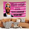 Frank Singer Tapestry Funny Pink American Flag Tapestry Wall Hanging Decoration For Bedroom Dormitory Living Room Concert Bannae
