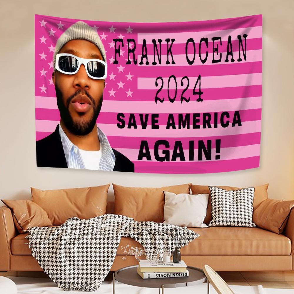 

Frank Singer Tapestry Funny Pink American Flag Tapestry Wall Hanging Decoration For Bedroom Dormitory Living Room Concert Bannae 29x37in