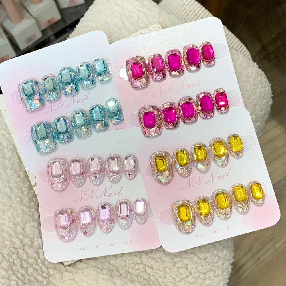 120Pcs/Box Colorful 3D Nail Art Rhinestones Flat Back DIY Nail Art  Manicure Accessory