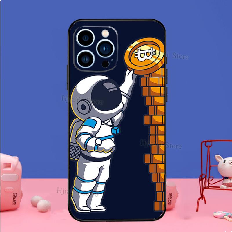 Bitcoin Coins Funny Case For iPhone 16 15 13 14 Pro 12 11 14 Pro Max Plus XR XS Max X 12 13 Mini SE2 Cover Shell