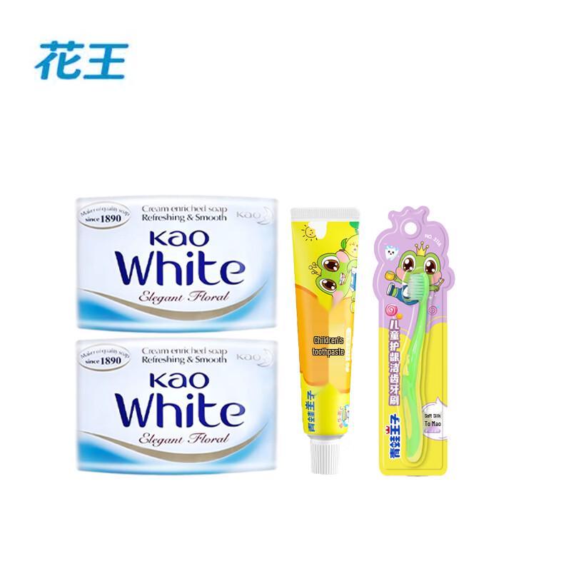 Kao Elegant Floral Scent Soap & Frog Prince Kids Toothpaste Gift Set
