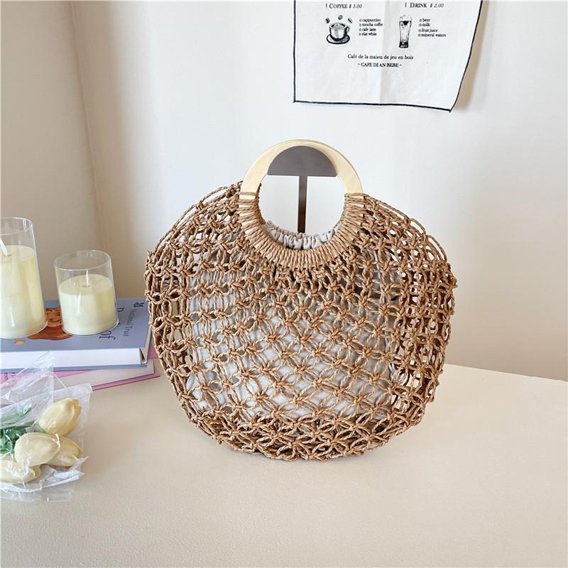 

Сегодняшняя популярная праздничная плетеная сумка с прорезями, женская новая модная универсальная летняя сумка большой вместимости хаки