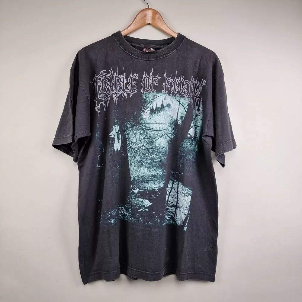 

1996 Cradle of Filth Dusk and Her Embrace Tshirt Reprint S-5XL HalloweenChr wbr/ ist Unisex T-Shirt XL