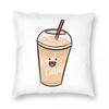 Cappuccino Iced Coffee Pillowcase Polyester Linen Velvet Creative Zip Decorative Throw Pillow Case Car Cushion Cover