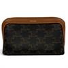 Great Pouch Line Small Cosmetic Pouch Triomphe Leather Brown 4M1622CZ Used