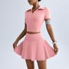 Summer Sports Outdoor Two-Piece Yoga Outfit For Women Golf Tennis Skirt Set, Summer Thin