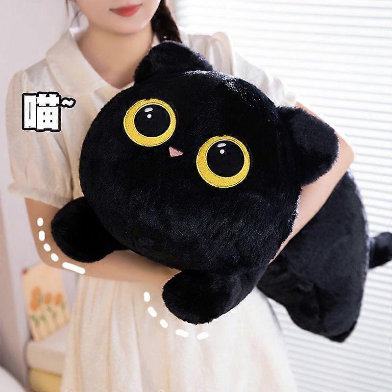 Black Cat Plush Toy Grey Cat Pillow Plushies Doll Kids Gifts 